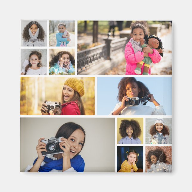 Imán Diseñar su propio Collage de fotos 12 (Frente)