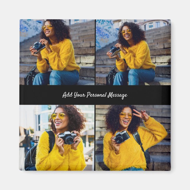 Imán Diseñar su propio Collage de fotos 4 (Frente)