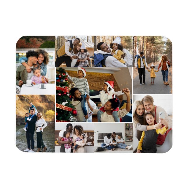 Imán Diseñar su propio Collage de fotos 9 (Horizontal)