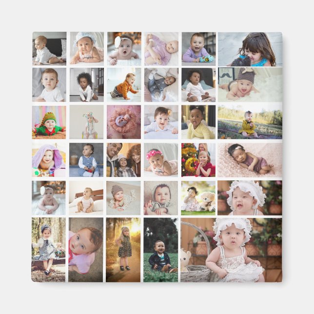 Imán Diseñar su propio Collage de fotos de 35 (Frente)