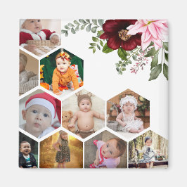 Imán Diseñar su propio Collage de fotos Floral 10