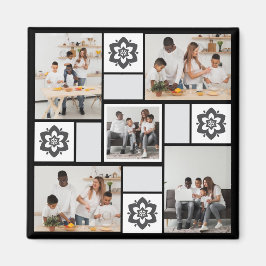 Imán Diseñar su propio Collage de fotos Floral 5