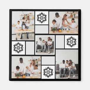 Imán Diseñar su propio Collage de fotos Floral 5