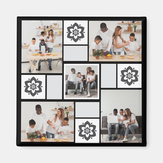 Imán Diseñar su propio Collage de fotos Floral 5 (Frente)