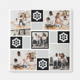 Imán Diseñar su propio Collage de fotos Floral 5