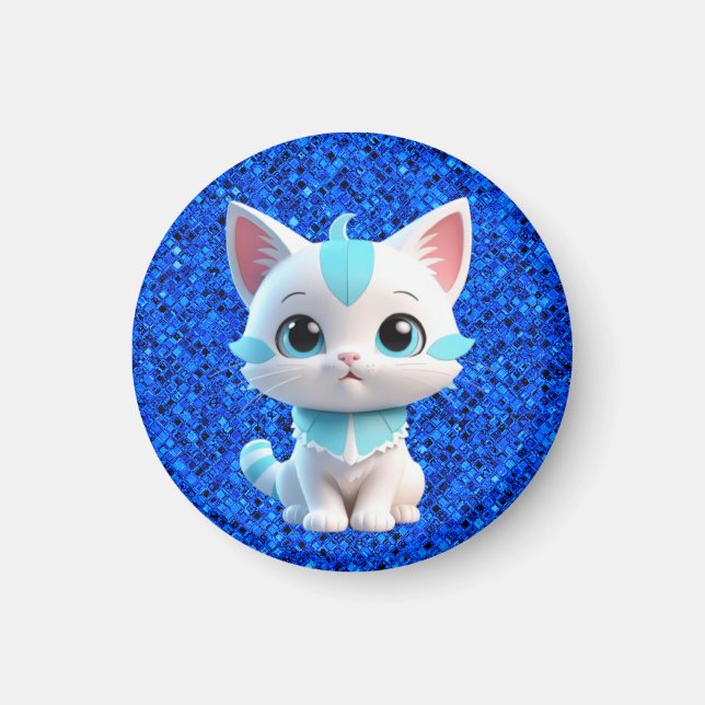 Imán Diseño 3D 3D de Personalizado Cute Kitten-38063 (Frente)