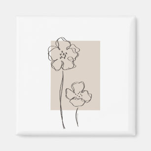 Imán Diseño abstracto de arte de plantas