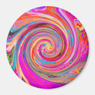 Imán Diseño abstracto de barrido arco iris colorido