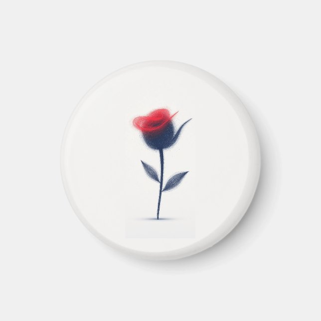 Imán Diseño abstracto de flores (Frente)