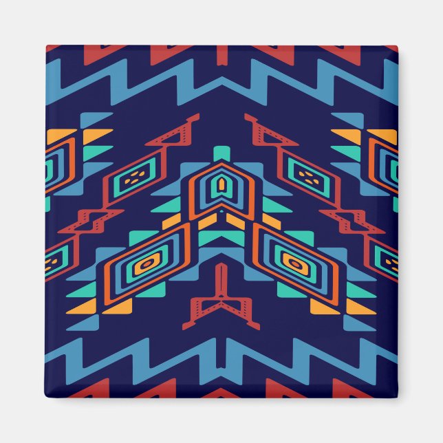 Imán Diseño abstracto de formas distorsionadas (Frente)