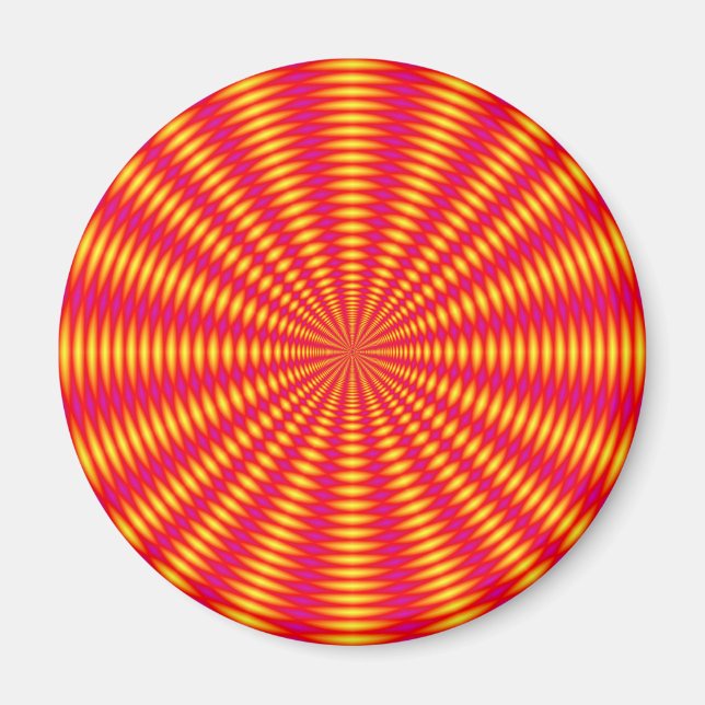 Imán Diseño abstracto de ilusión óptica. (Frente)