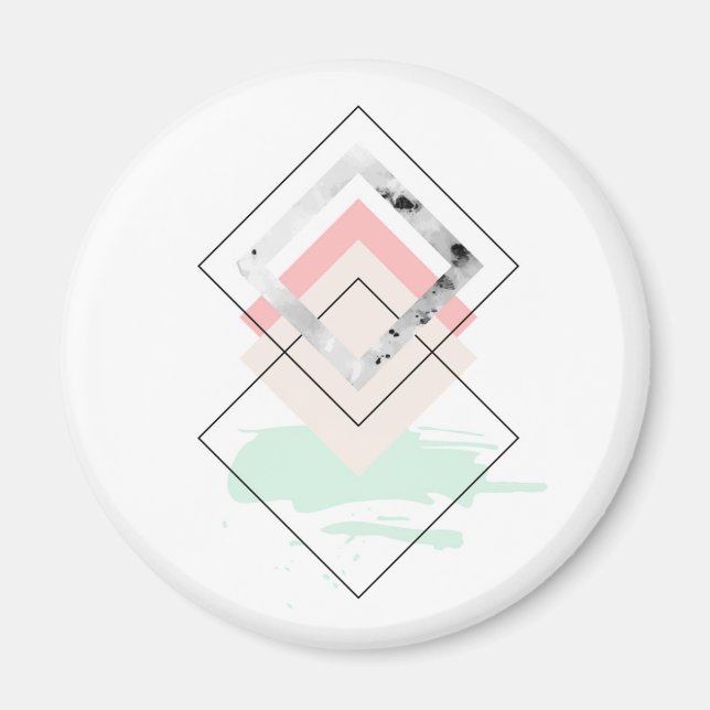 Imán Diseño abstracto geométrico (Frente)