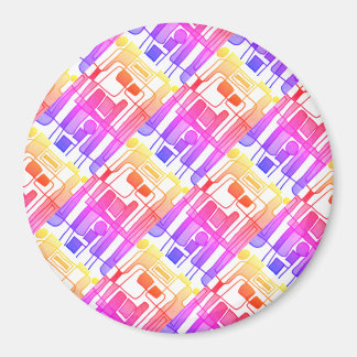 Imán Diseño abstracto moderno de colores vivos