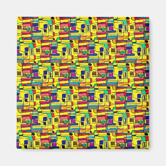 Imán Diseño abstracto moderno de colores vivos 