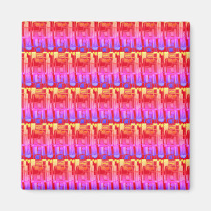 Imán Diseño abstracto moderno de colores vivos
