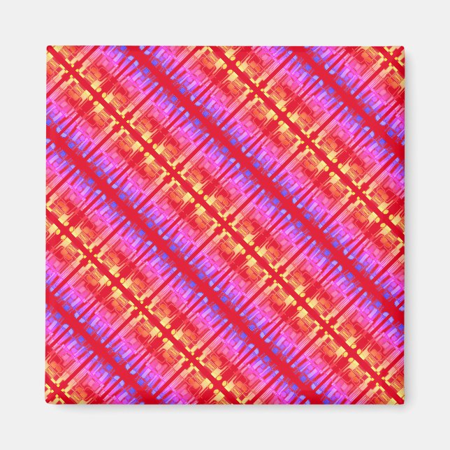 Imán Diseño abstracto moderno de colores vivos (Frente)
