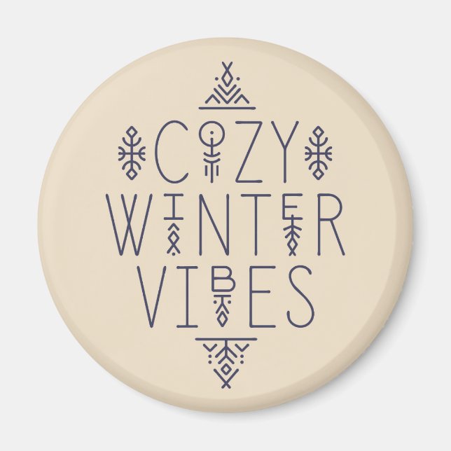 Imán Diseño acogedor de vibraciones de invierno (Frente)