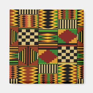 Imán Diseño africano de tela Kente real
