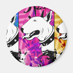 Imán Diseño artístico de la raza del perro de bull