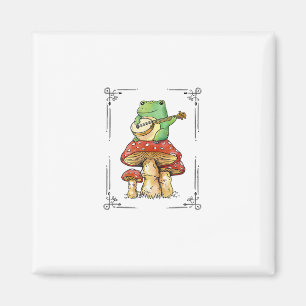 Imán Diseño Artístico Micología Goblincore Rana Hongos