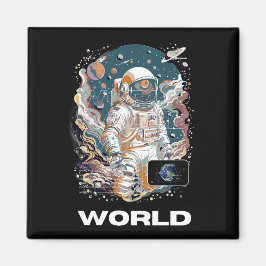 Imán Diseño astronauta mundial