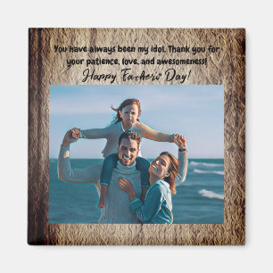 Imán diseño azul y rojo para el mejor padre de la histo