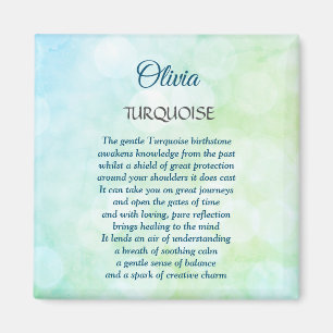 Imán Diseño Birthstone Turquoise de diciembre
