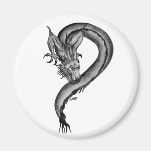 Imán Diseño blanco y negro de Dragon
