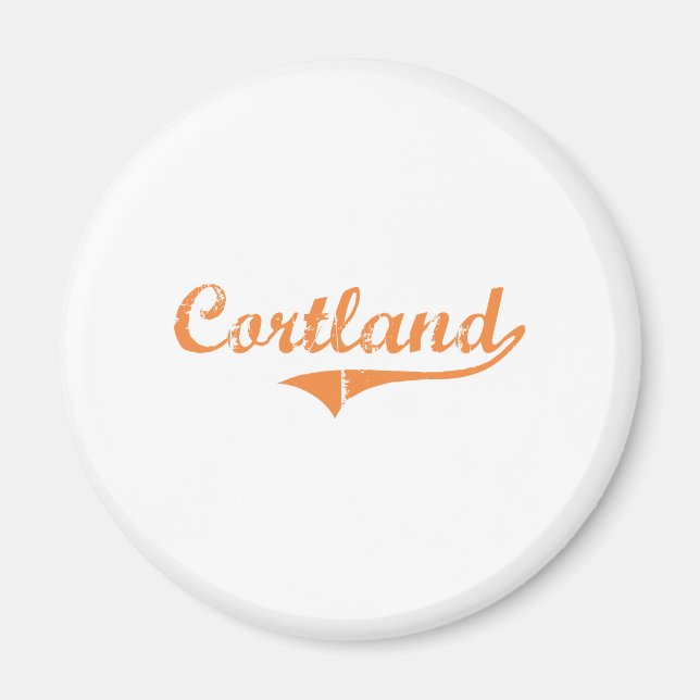 Imán Diseño clásico de Cortland Illinois (Frente)