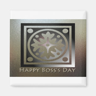 Imán Diseño clásico de oro del día feliz de Boss