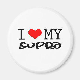 Imán Diseño clásico "I Love My Supra"