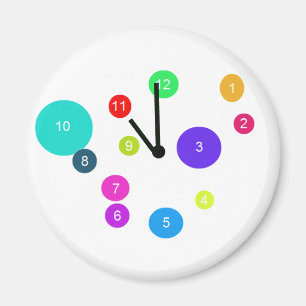 Imán Diseño colorido del reloj