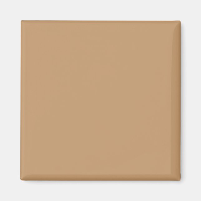 Imán Diseño con fondo marrón y borde blanco (Frente)
