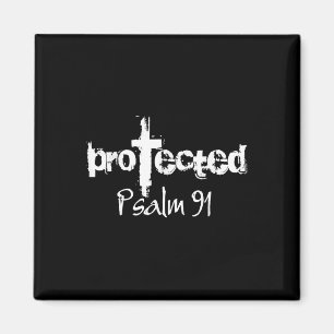 Imán Diseño cristiano Jesús - Salmo protegido por Dios 