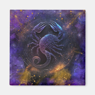 Imán Diseño de Acuarela del Signo Zodiacal Escorpio