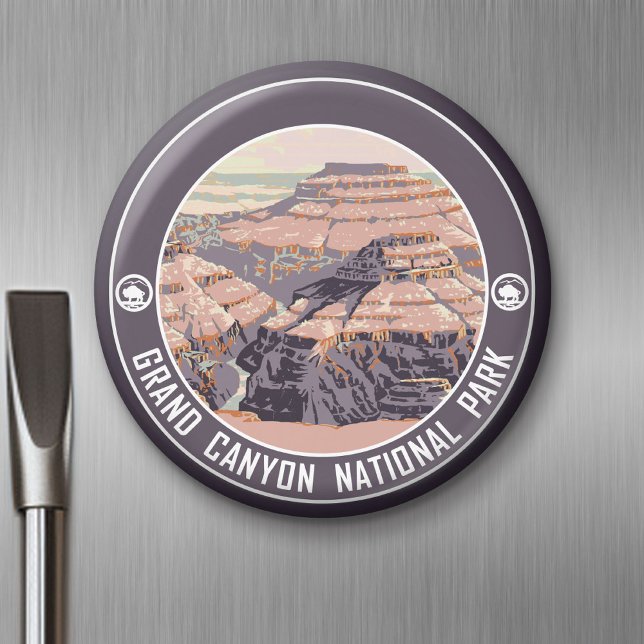 Imán Diseño de afiches de la época del Gran Cañón (Custom Magnet)