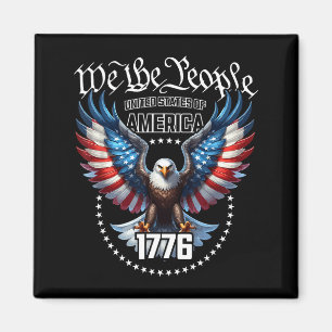 Imán Diseño de águila con tema de bandera americana pat
