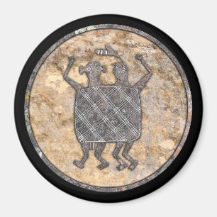 Imán Diseño de alfarería de fibras "La manta del Boda"