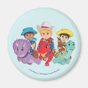 Imán Diseño de amigos de Dino Ranch