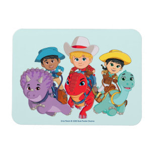 Imán Diseño de amigos de Dino Ranch