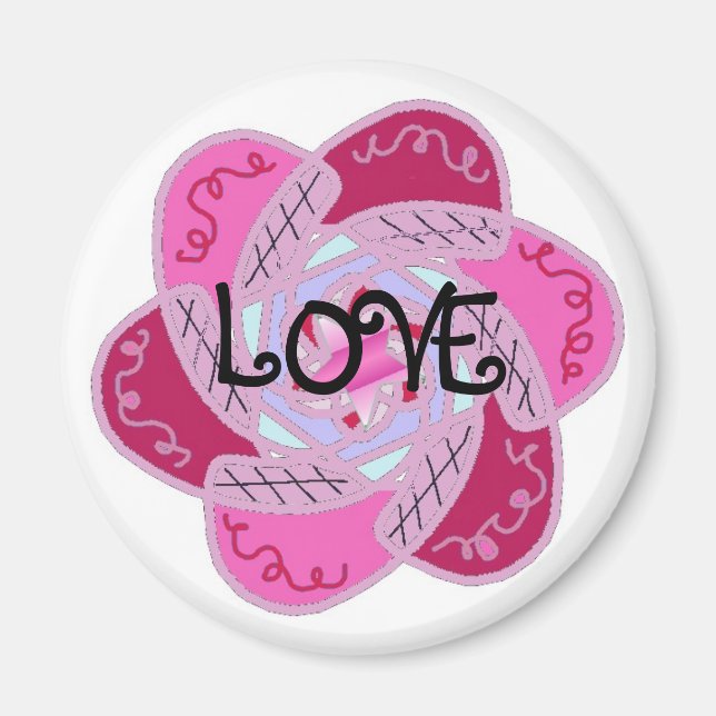 Imán Diseño de Amor Funky (Frente)