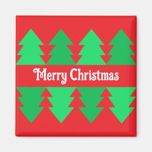 Imán Diseño de árbol simple de navidad de madrugada con