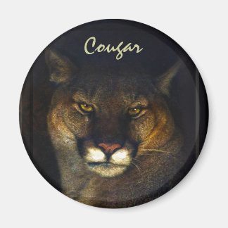 Imán Diseño de arte de Cougar Mountain Lion Big Cat