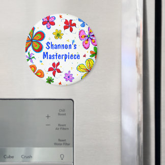Imán Diseño de arte de las flores grandes