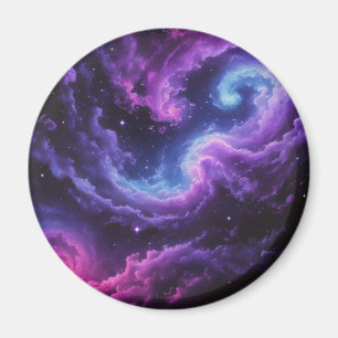 Imán Diseño de arte espacial abstracto de nebulosa de g