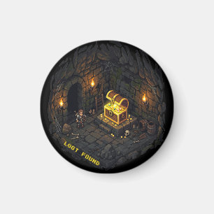 Imán Diseño de Arte Pixelado de Mazmorra de Fantasía co