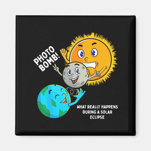 Imán Diseño de astronomía de eclipse solar total (Frente)