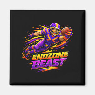 Imán Diseño de atleta de acción de fútbol Endzone Beast