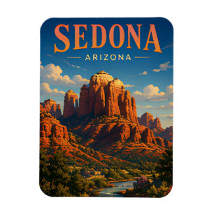 Imán Diseño de aventura de rocas rojas de Sedona Arizon