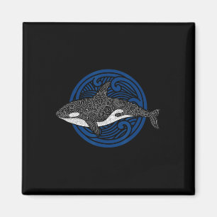 Imán Diseño de ballenas asesinas oceánicas hombres niño